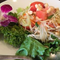 papaya salad  at Thai House in Miami Beach