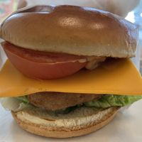 Basic chicken burger  at Plantiful Superfoods in Lynnwood