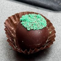 Vegan peppermint praline  at Dark Side Chocolates in Denmark