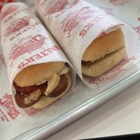 Veggie dogs with ketchup and Dijon   at Walter's Hot Dogs - White Plains in White Plains