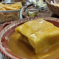 Vegan Francesinha  at Baba-te Connosco - Restaurante Ibérico in Alcochete