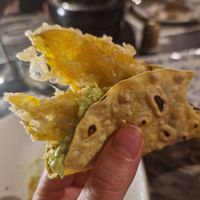 Crispy courgette flower taco at Zicatela Restaurant & Cocktail Bar in Tenerife