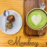   at Monkey Coffee in Urubamba
