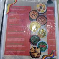 Vegan menu page one at Habesha Ethiopian and Eritrean Restaurant in Blantyre