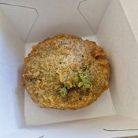 Mushy pea fritter at Catch  in Looe