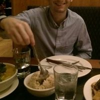 Brown rice, eggplant tofu, sayur curry at Wild Ginger in Seattle