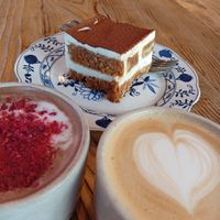 Nice tiramisu, hot cocoa and cappuccino at Kauka in Bratislava