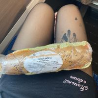 Baguette with smoked tofu  at BioPoint in Prague