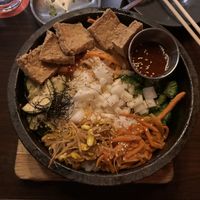Crispy Rice Bowl w/ fried tofu   at Bebap in Rochester