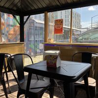  covered patio at ChuMinh Tofu and Vegan Deli in Seattle