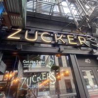Vegan bagels, plant based spreads, “lox” bagels and fruits   at Zucker's Bagels & Smoked Fish in New York City