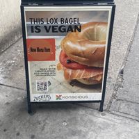 Vegan “lox” bagels   at Zucker's Bagels & Smoked Fish in New York City