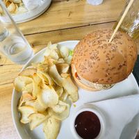 Sweet potato burger 😋  at Roots 'n' Beans in Kandy