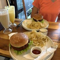 Burgers   at Roots 'n' Beans in Kandy