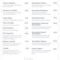 Menu  at Cafe Alberto in 