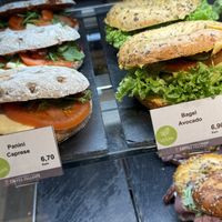 sandwiches/bagels  at Coffee Fellows in Erfurt
