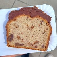 banana bread with chocolate ganache 3,90€ at Chez Fritz in Vienna