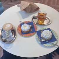 Lemon tarte and bergamot tarte  at Chez Fritz in Vienna