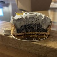black sesame and yuzu tart  at Chez Fritz in Vienna