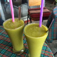 Mango Shake with Sweet Basil at Kunda Vegan Vegetarian - Koh Lanta in Koh Lanta
