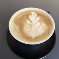 Latte Macchiato - is served in a mug here rather than the usual class  at The Sanctuary - PBerg in Berlin