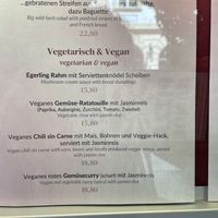 Menu  at Hofbräu in Bamberg