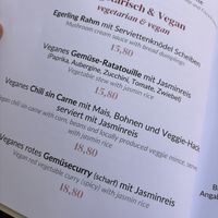 Menu options for us  at Hofbräu in Bamberg