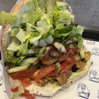 Kebap with 2 of 3 sauces  at Zerö Kebab in Berlin