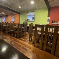 Inside the restaurant (quite large and got busy)  at Sabor Cochabambino in Potosi
