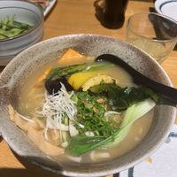 Veggie tempura miso ramen  at Takumi Ramen Kitchen in Zaventem