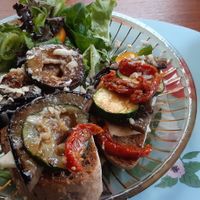 Mozzarella toast at Vegan Chouke in Brussels