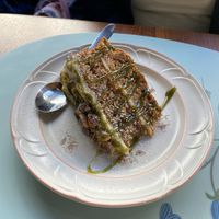 Pistachio carrot cakee  at Vegan Chouke in Brussels