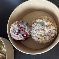 Muffin & crumble cake with berriess  at Vegan Chouke in Brussels
