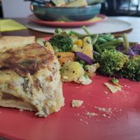 Quiche at Vegan Chouke in Brussels