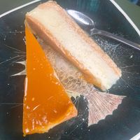 Mango no cheese cake at Vegan Chouke in Brussels