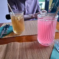 Delicious, freshly-made drinks. Different every visit! at Vegan Chouke in Brussels