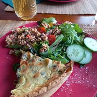 Crispy pastry, amazingly delicious filling! at Vegan Chouke in Brussels