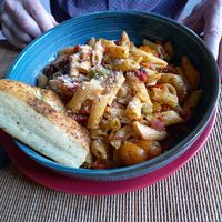 Amazing pasta dishes! at Vegan Chouke in Brussels