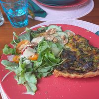 Quiche at Vegan Chouke in Brussels