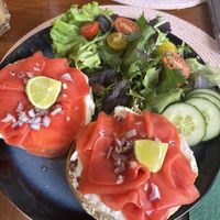 Salmon bagel  at Vegan Chouke in Brussels