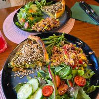 Quiche with vegs and quinoa at Vegan Chouke in Brussels