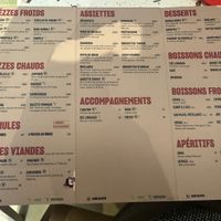 Menu  at Le Tarbouche Restaurant in Strasbourg