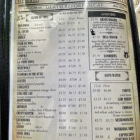 Menu   at Memento Mori Cafe in Portland