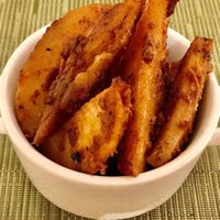 Roasted potato wedges  at Mistral  in Dubai
