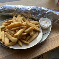 Döner Dürum mit Pommes  at Crunchy Kebab Vegan in Kassel