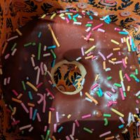 Chocolate sprinkles donut at Brammibals Donuts - Europlatz in Berlin