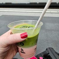 Strawberry matcha at Brammibals Donuts - Europlatz in Berlin