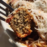 Meatless Ball Bake inside at Fred's Italian Restaurant in Grand Rapids