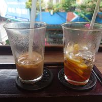 Awesome iced oat cappuccino and amazing Leva C - C at LEVA Coffee in Hanoi