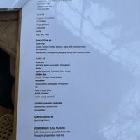 Menu drinks  at Milk Espresso in 